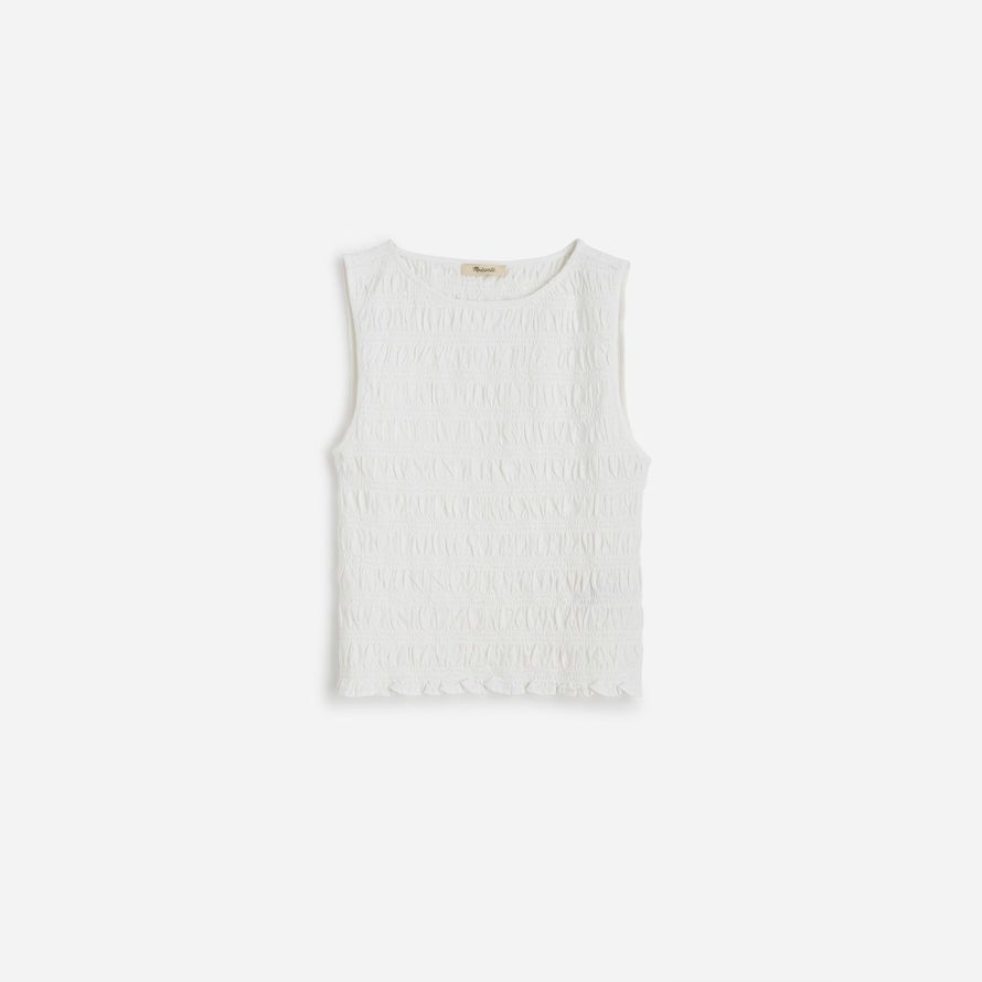 madewell affumicata scollo a barca donna serbatoio bianco