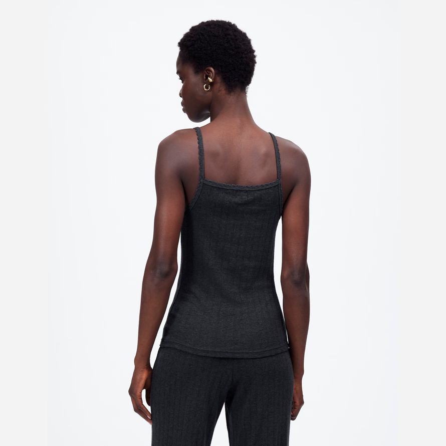 madewell leset pointelle womens serbatoio nero