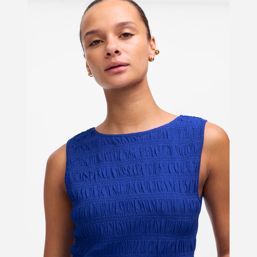 madewell affumicata scollo a barca donna serbatoio blu