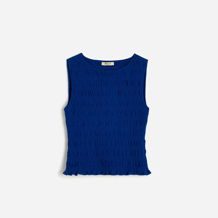 madewell affumicata scollo a barca donna serbatoio blu