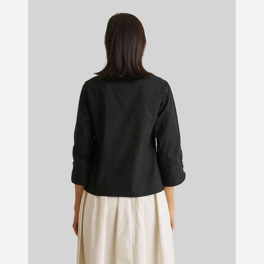 madewell reistor frontale torsione womens top nero