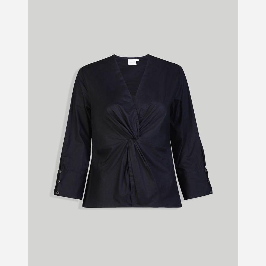 madewell reistor frontale torsione womens top nero