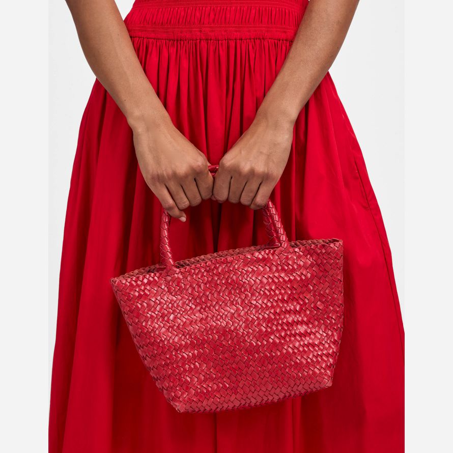 madewell il intrecciato con mini womens tote bag red